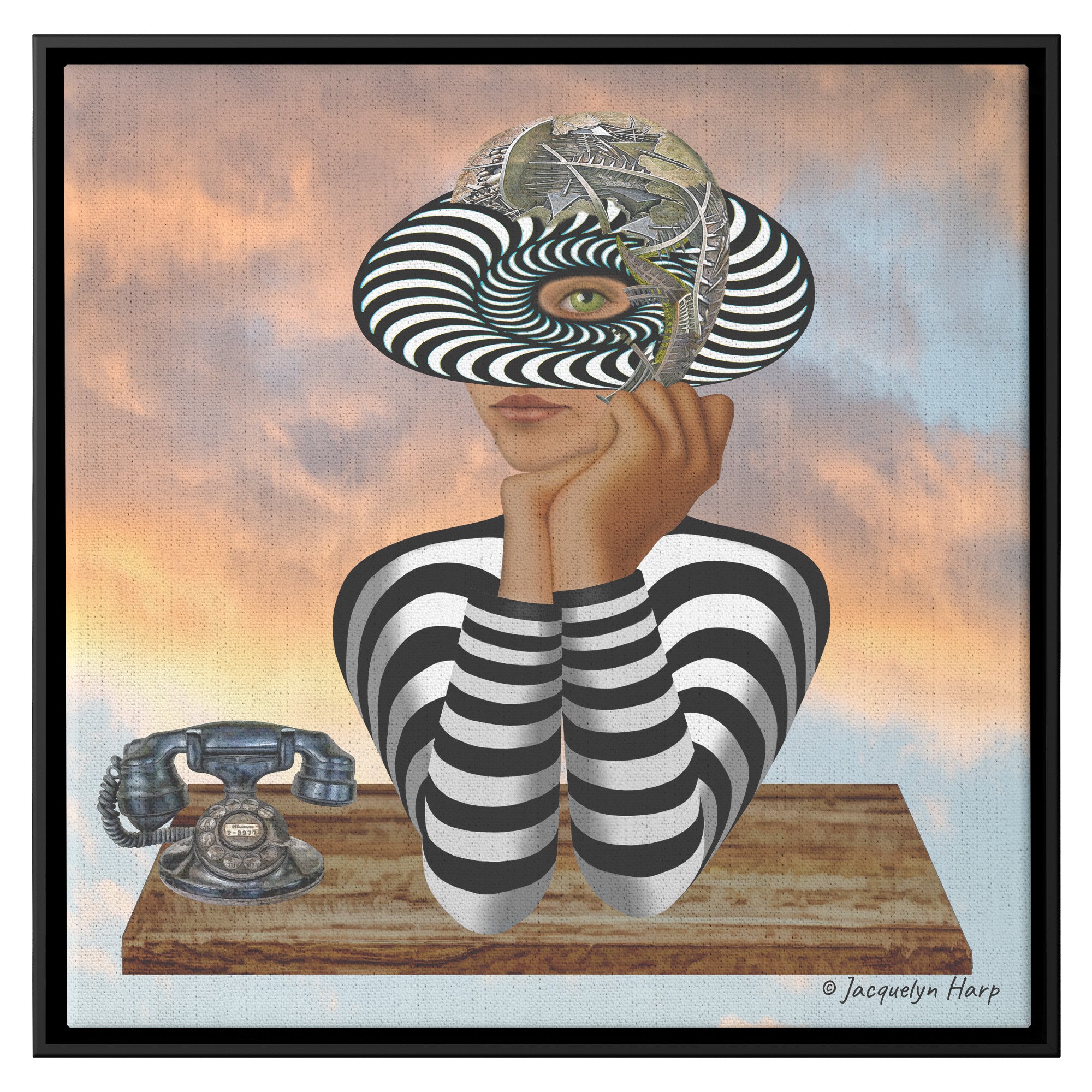 Call Center In The Clouds - Framed Art