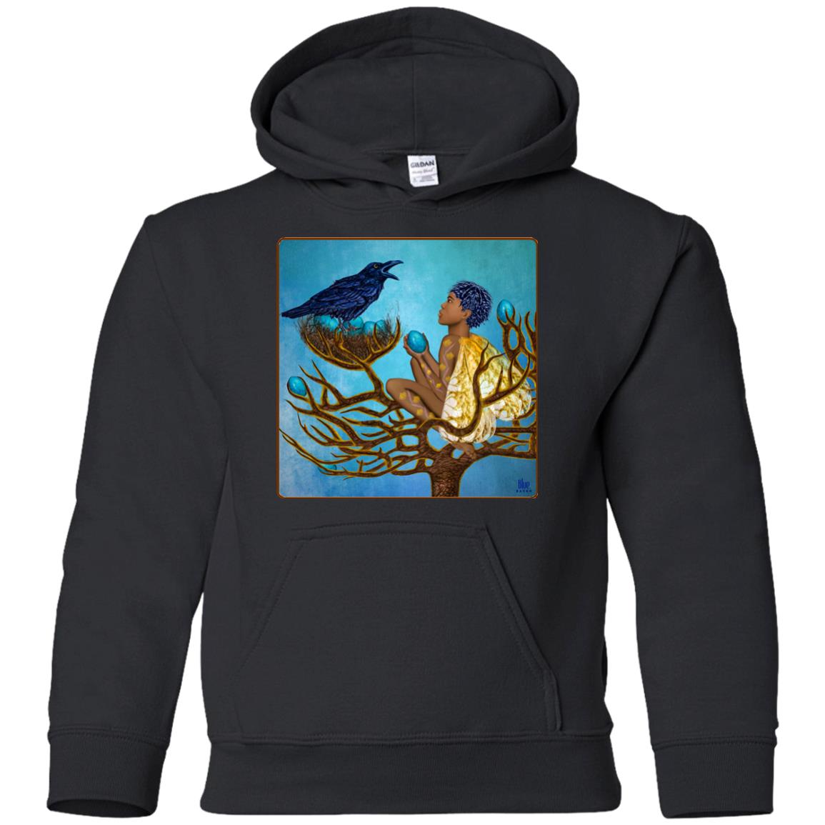 The blue raven's friend - Youth Hoodie
