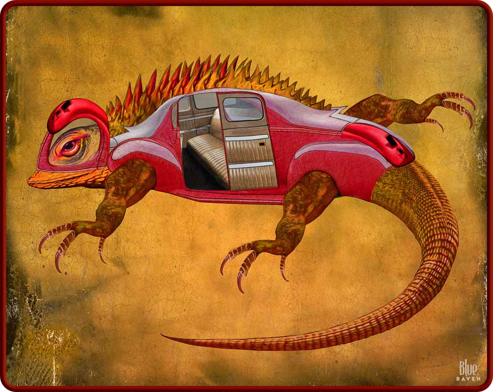 Uber Lizard - red - Adult Hoodie