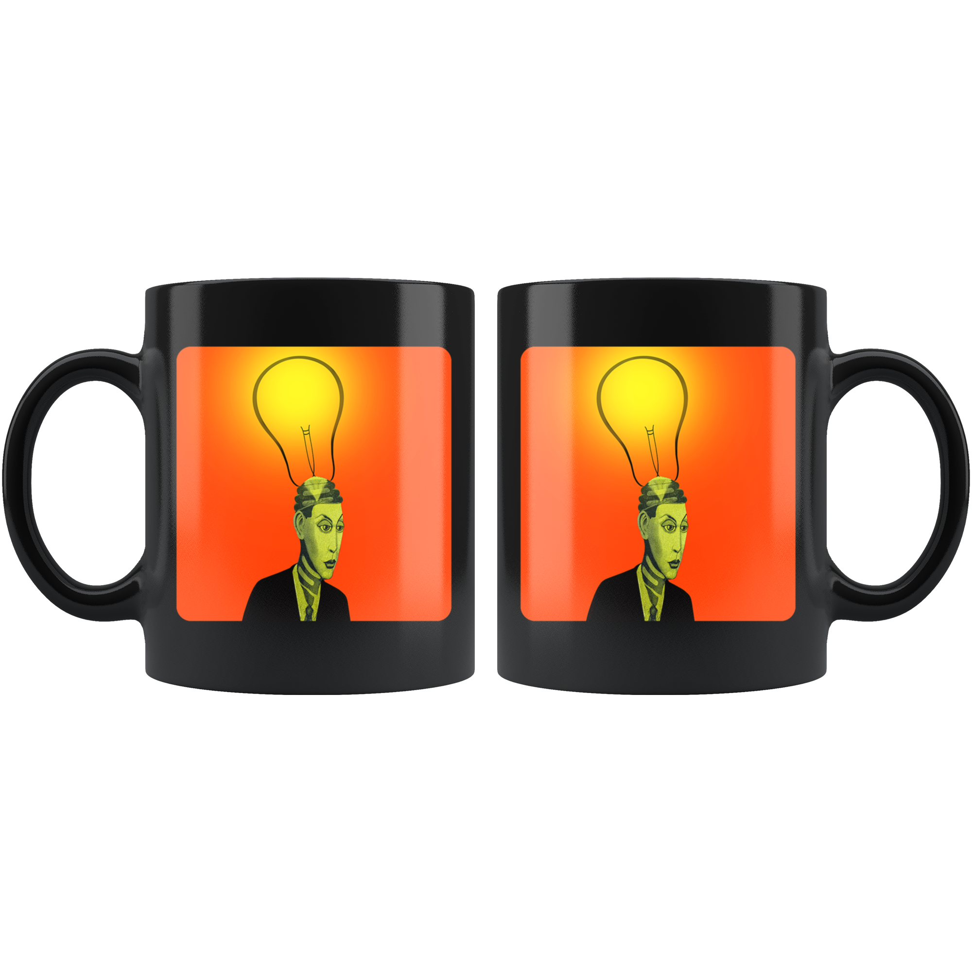 Bright Idea - 11 oz black mug