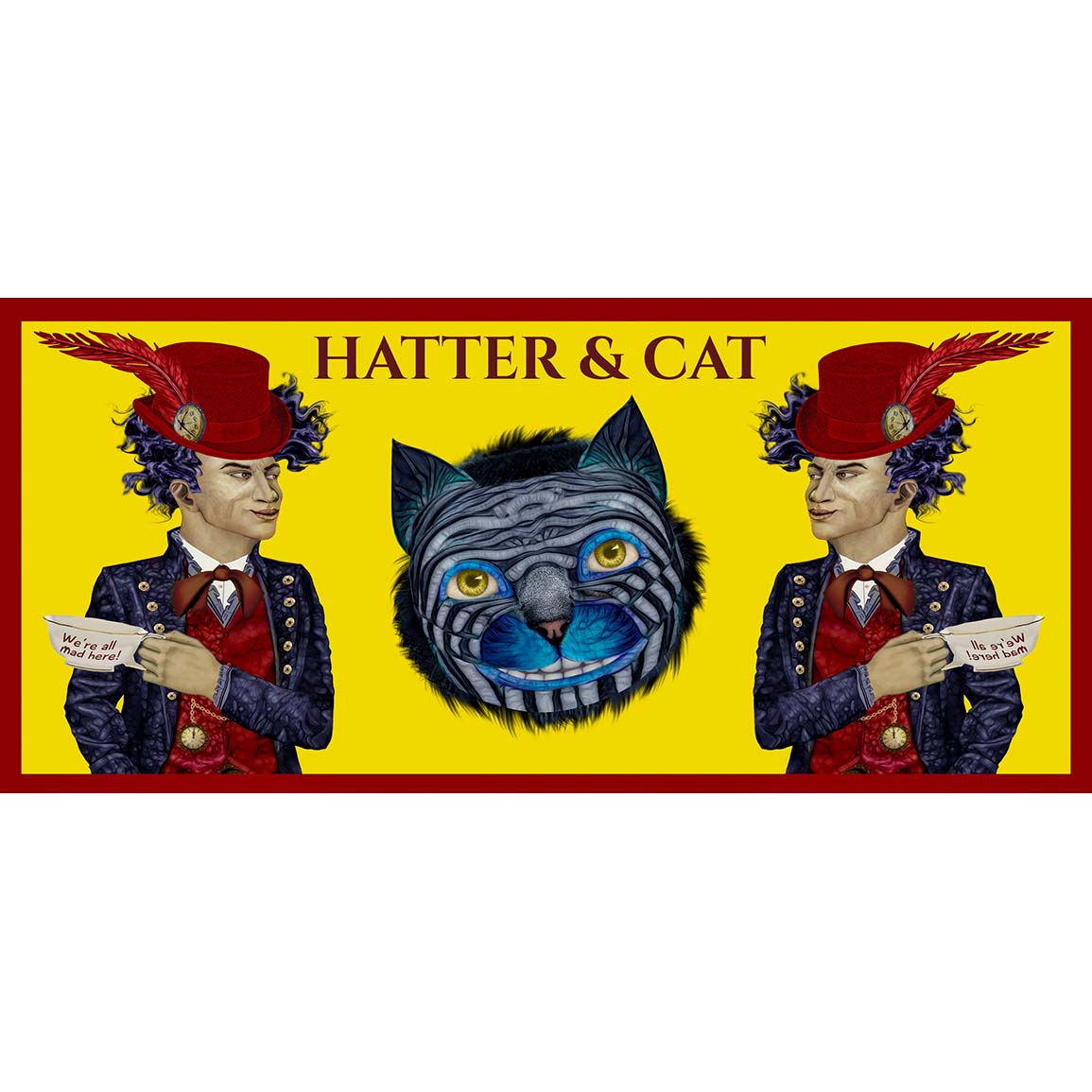 Hatter & Cat - 11oz Black Mug