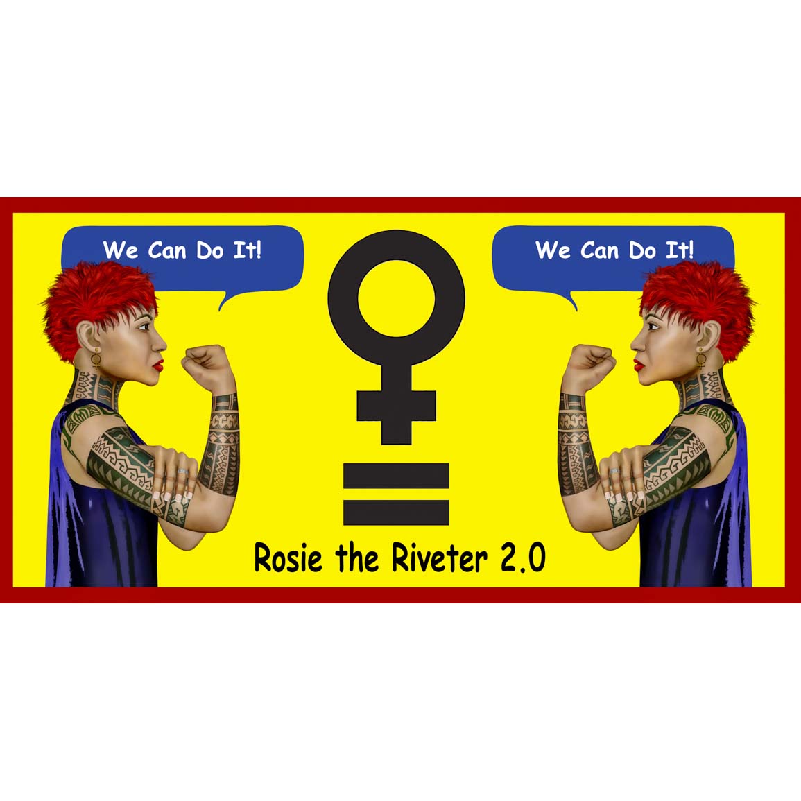 Rosie The Riveter 2.0 -15oz Black Mug