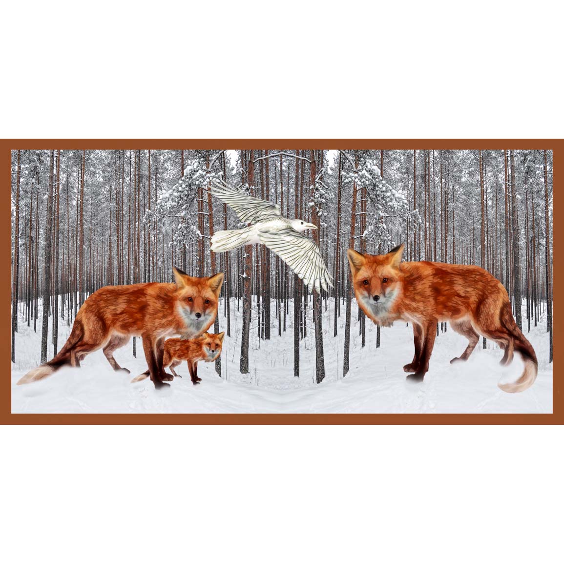 Snow Fox -15oz Black Mug