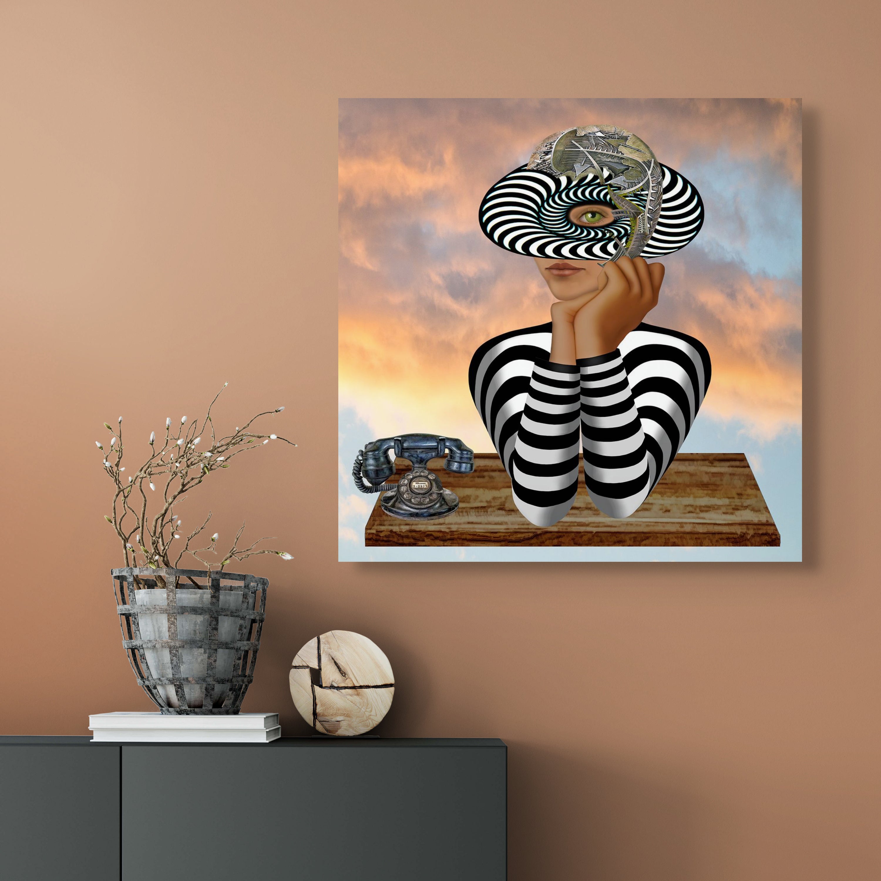 Call Center In The Clouds - Canvas Art