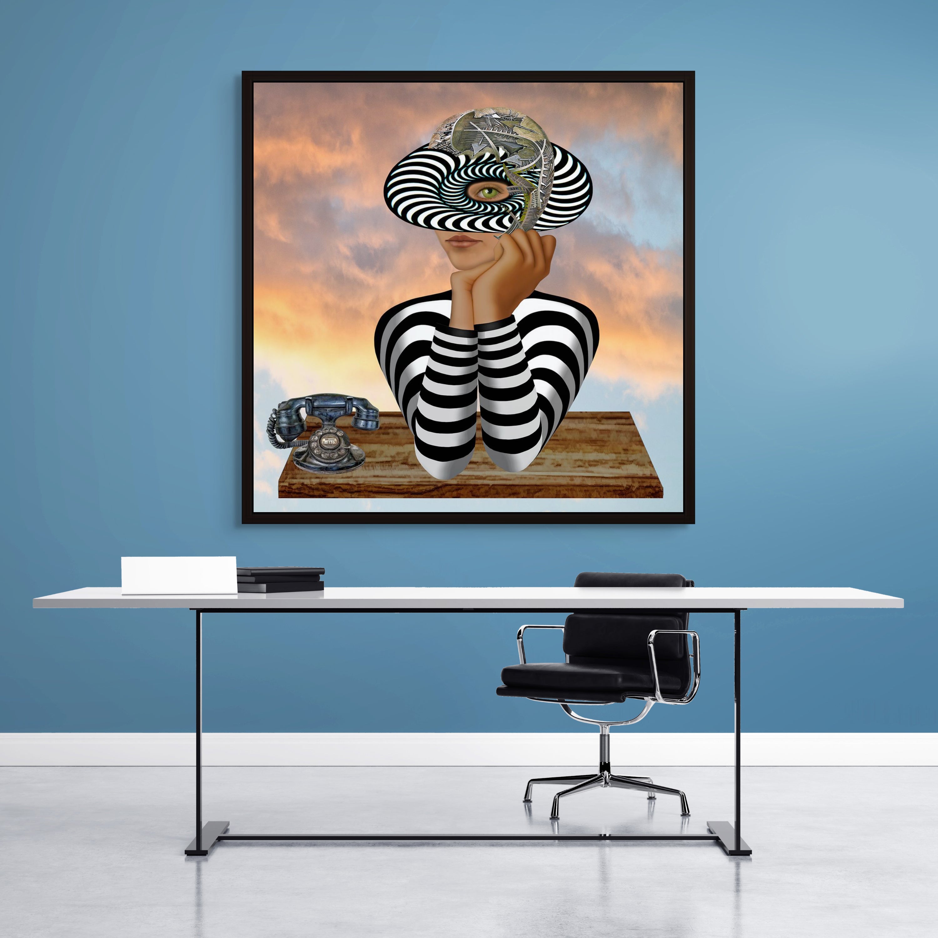 Call Center In The Clouds - Canvas Art