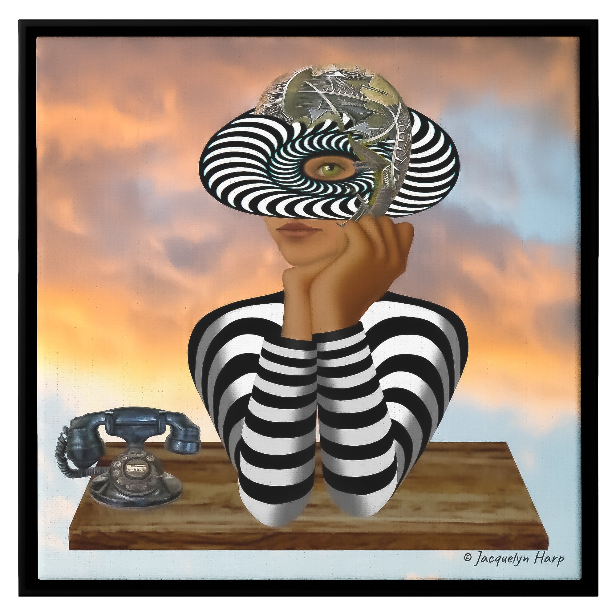 Call Center In The Clouds - Framed Art