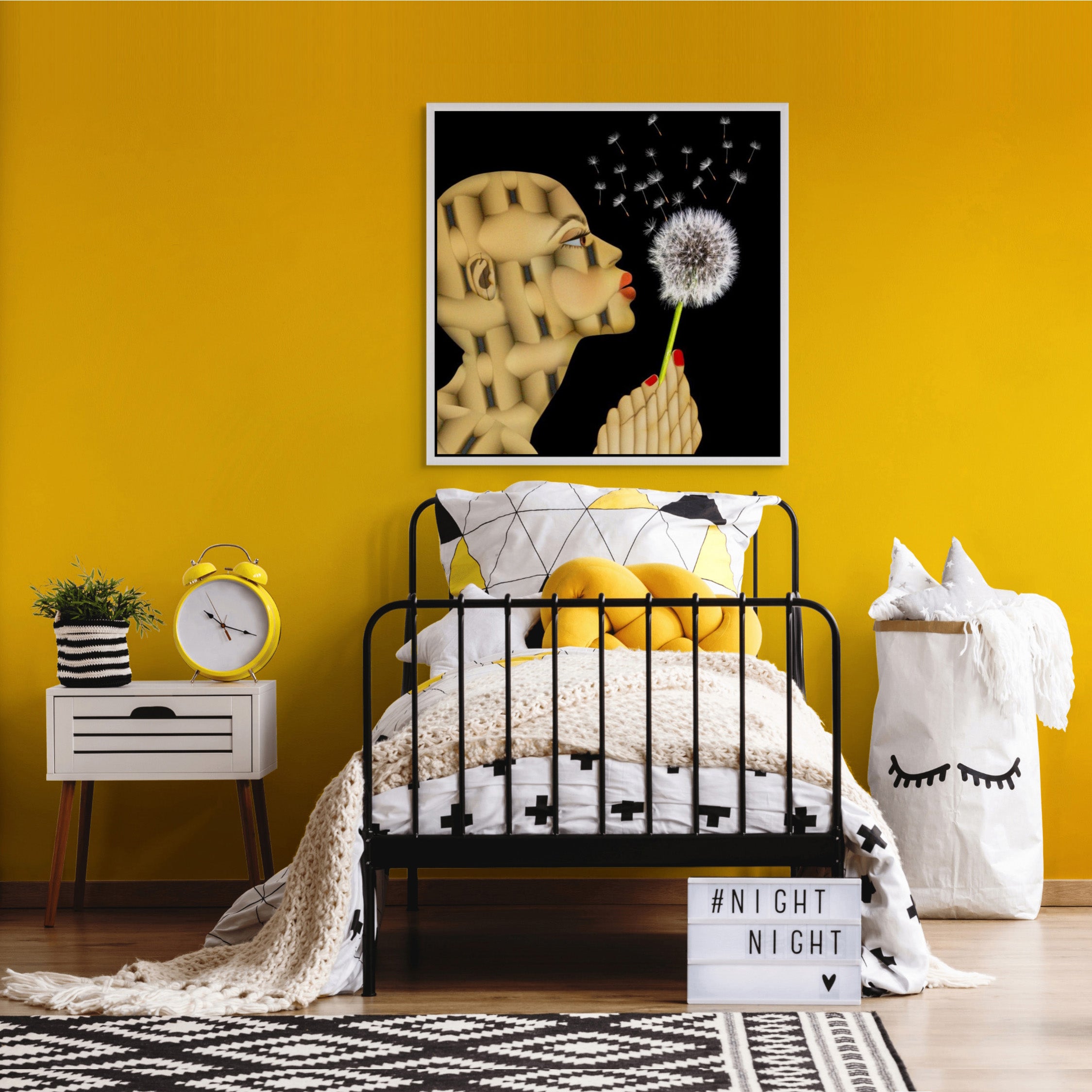 Dandelion In The Dark - Canvas Art