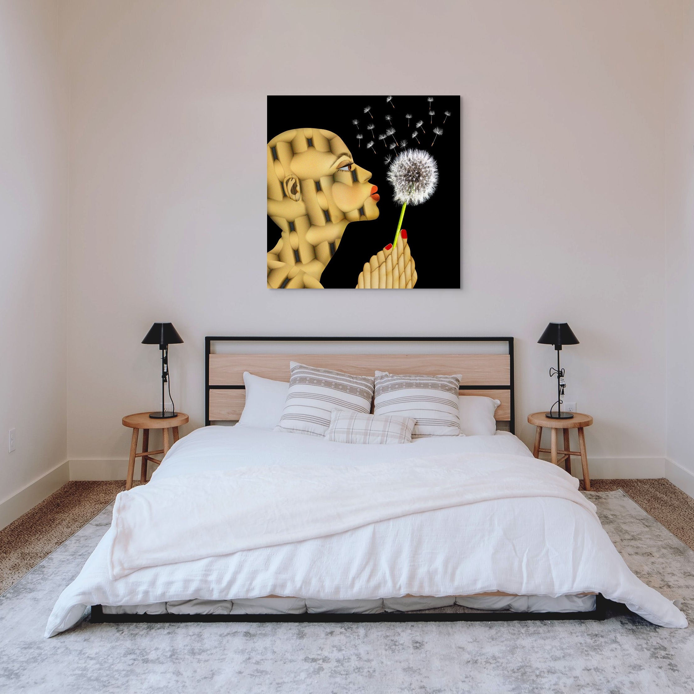 Dandelion In The Dark - Canvas Art