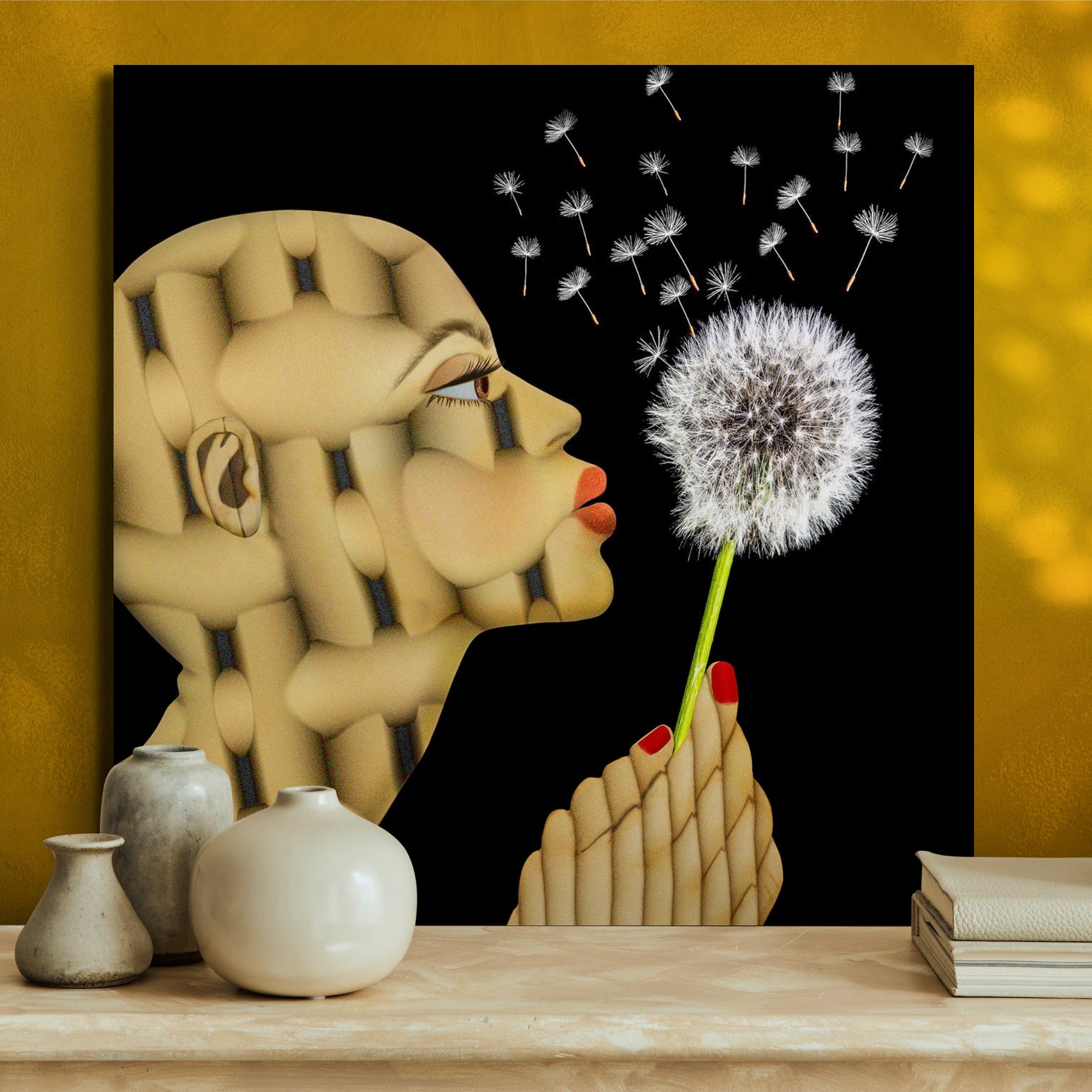 Dandelion In The Dark - Canvas Art