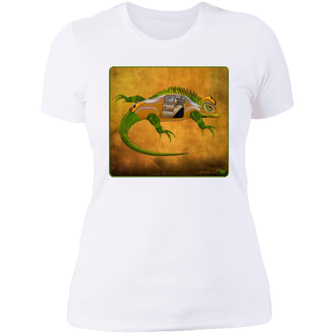 Uber Lizard - Green - Women's Fitted T-Shirt