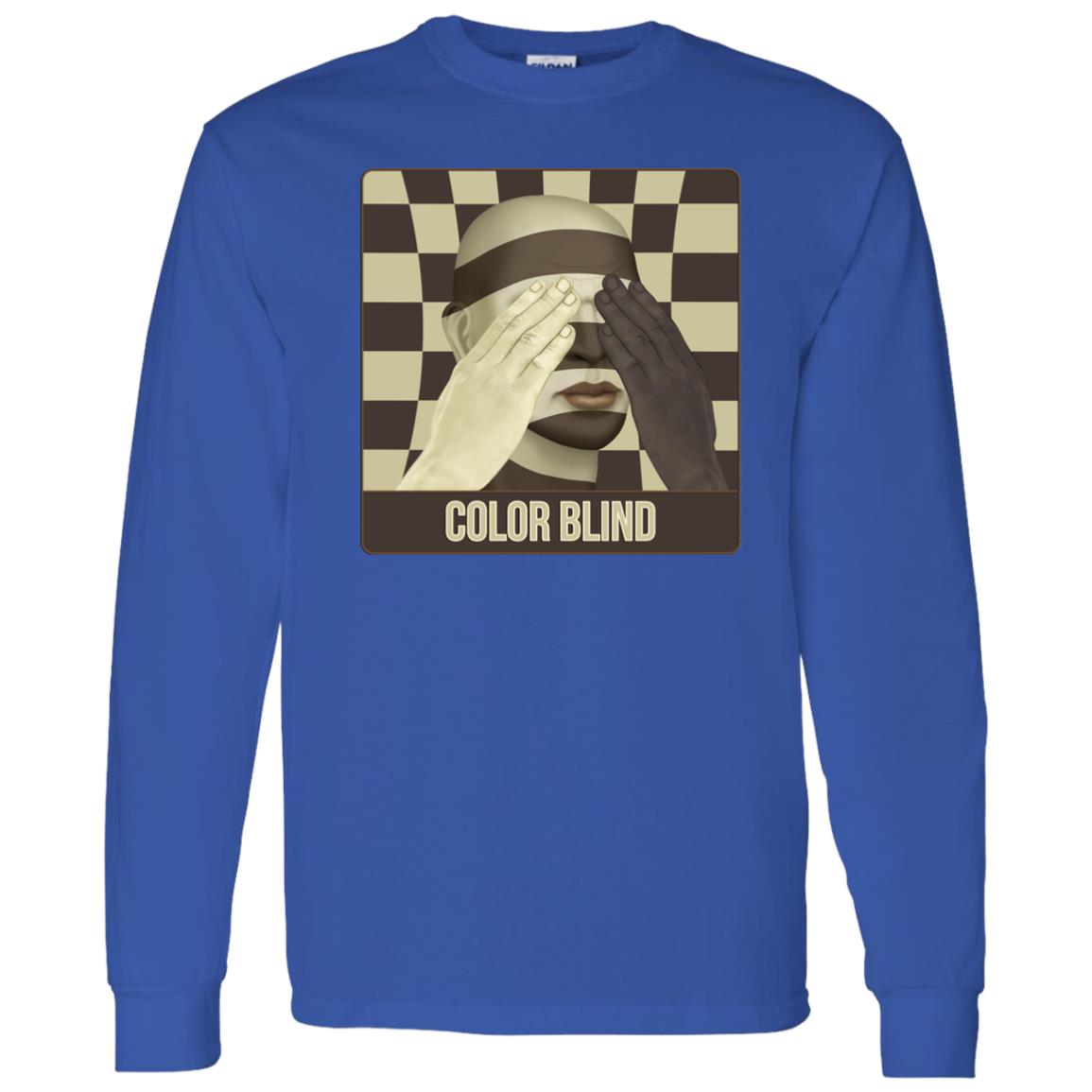 Color Blind - With Text - Men's Long Sleeve T-Shirt