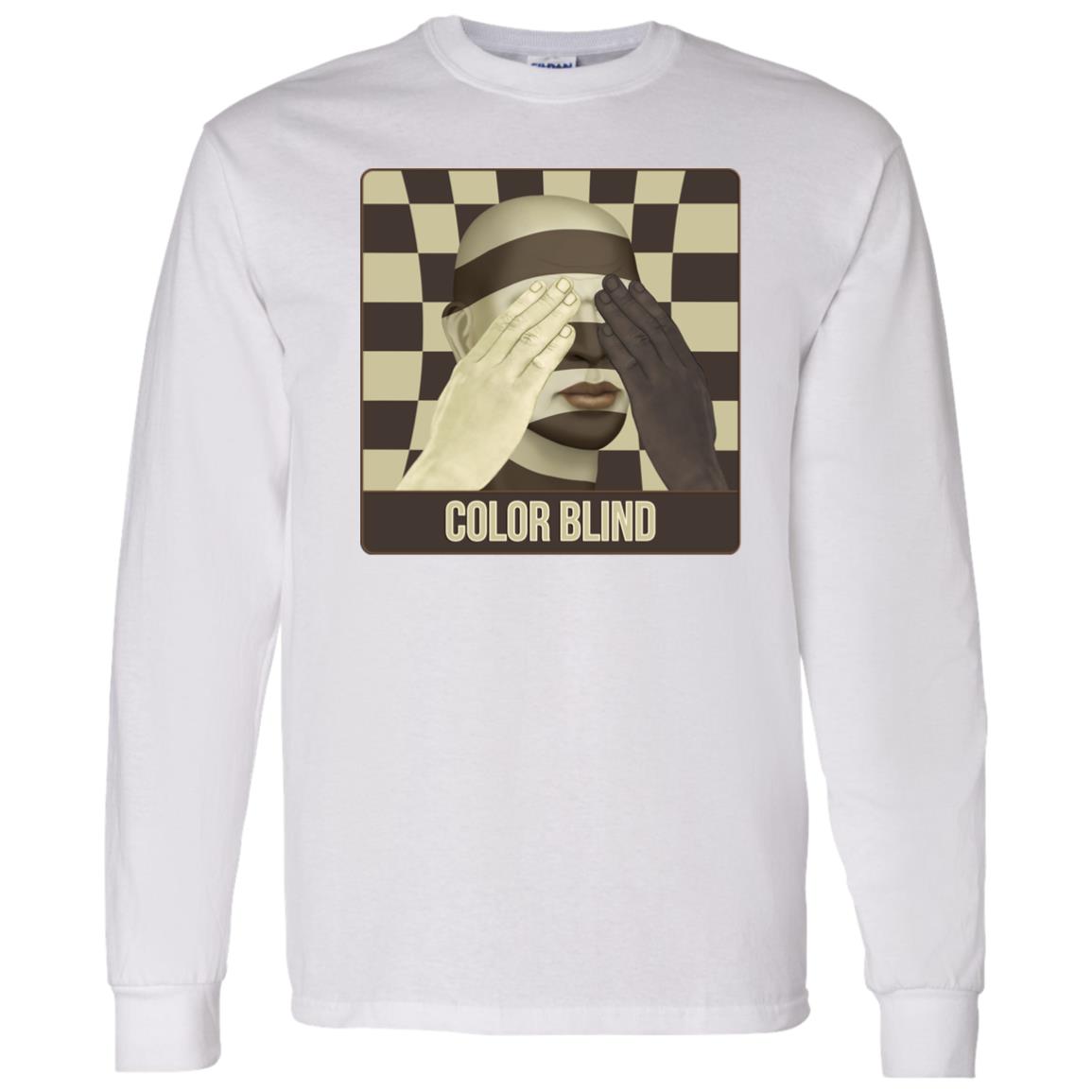 Color Blind - With Text - Men's Long Sleeve T-Shirt