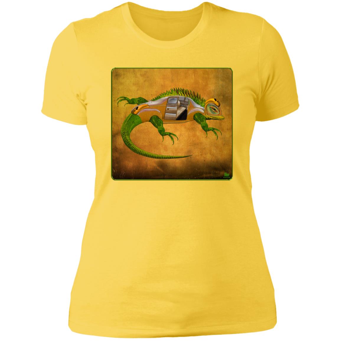 Uber Lizard - Green - Women's Fitted T-Shirt