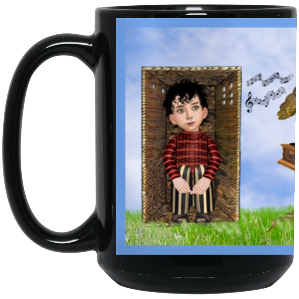 Music Box -15oz Black Mug