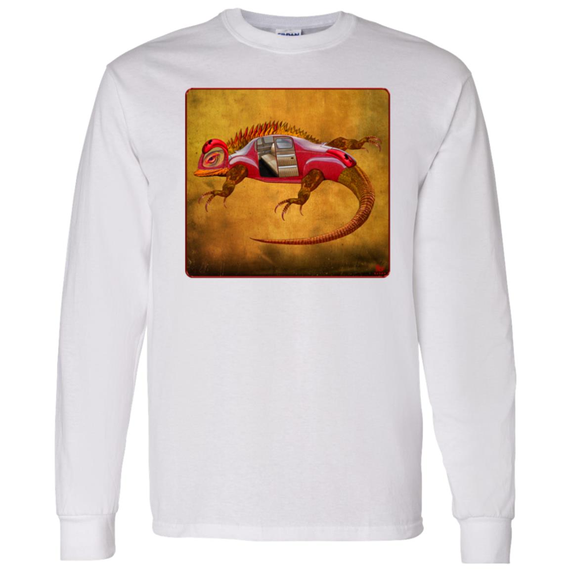 Uber Lizard - Red - Men's Long Sleeve T-Shirt