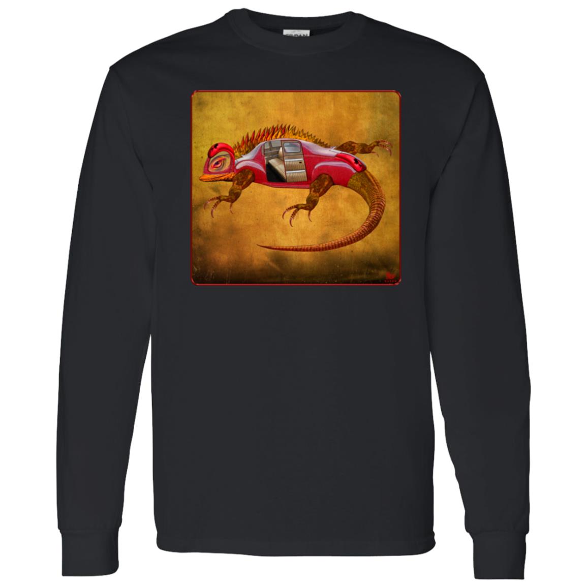 Uber Lizard - Red - Men's Long Sleeve T-Shirt