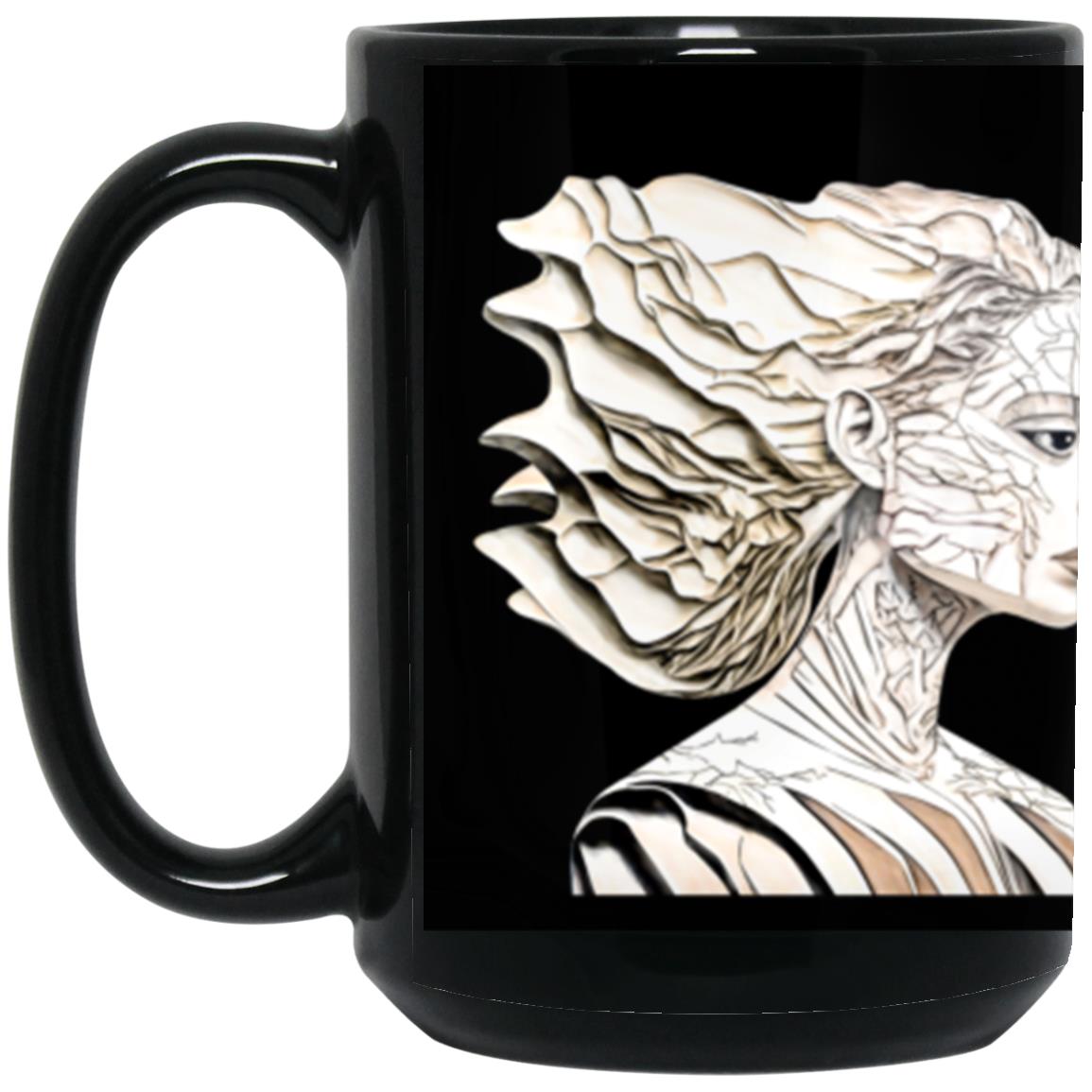 Porcelain Predicament -15oz Black Mug