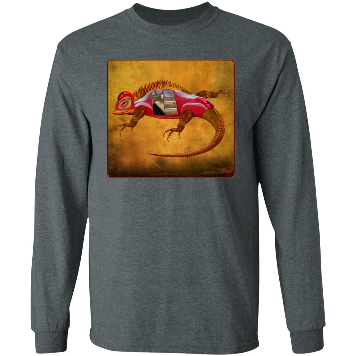 Uber Lizard - Red - Men's Long Sleeve T-Shirt