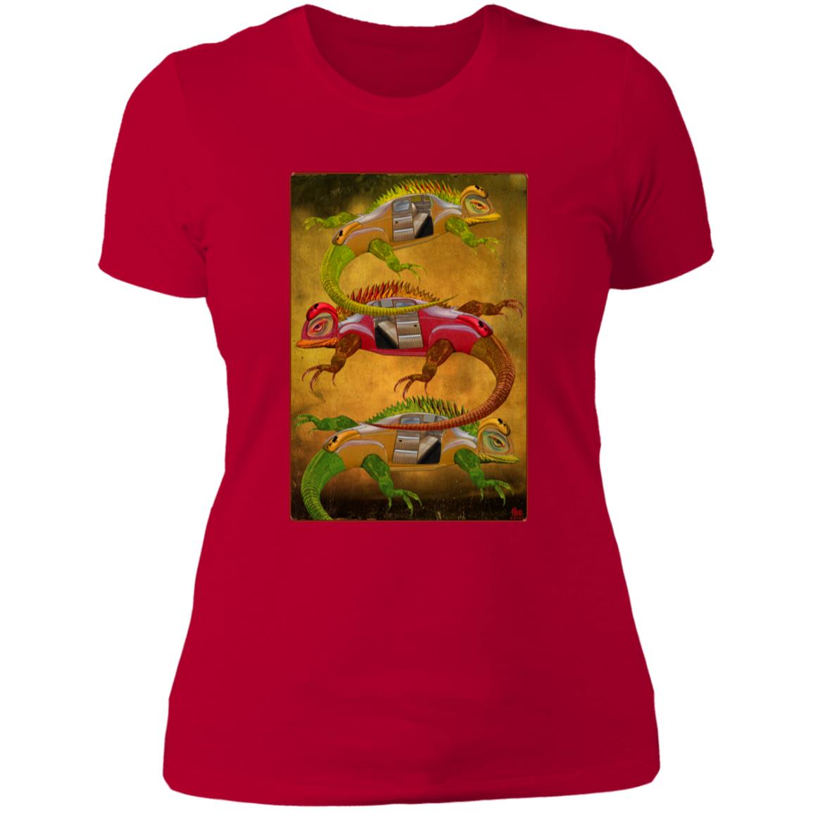 Uber Lizards - Women's Fitted T-Shirt