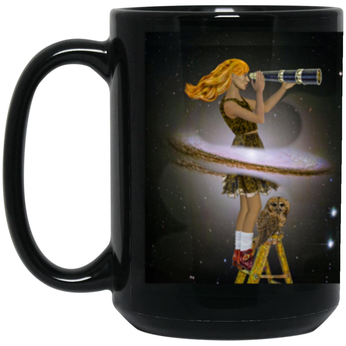 Stargazer -15oz Black Mug