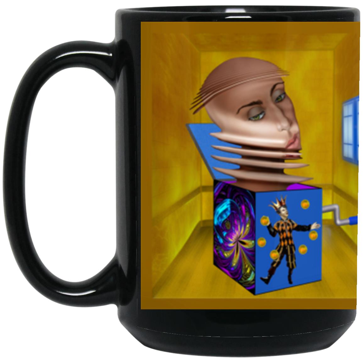 Jill In The Box -15oz Black Mug