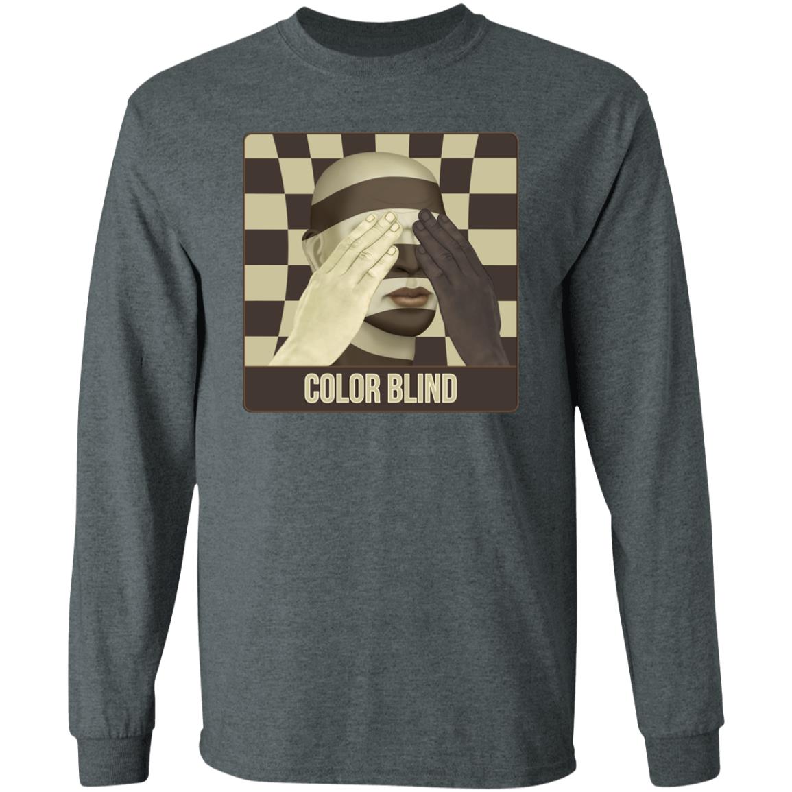 Color Blind - With Text - Men's Long Sleeve T-Shirt