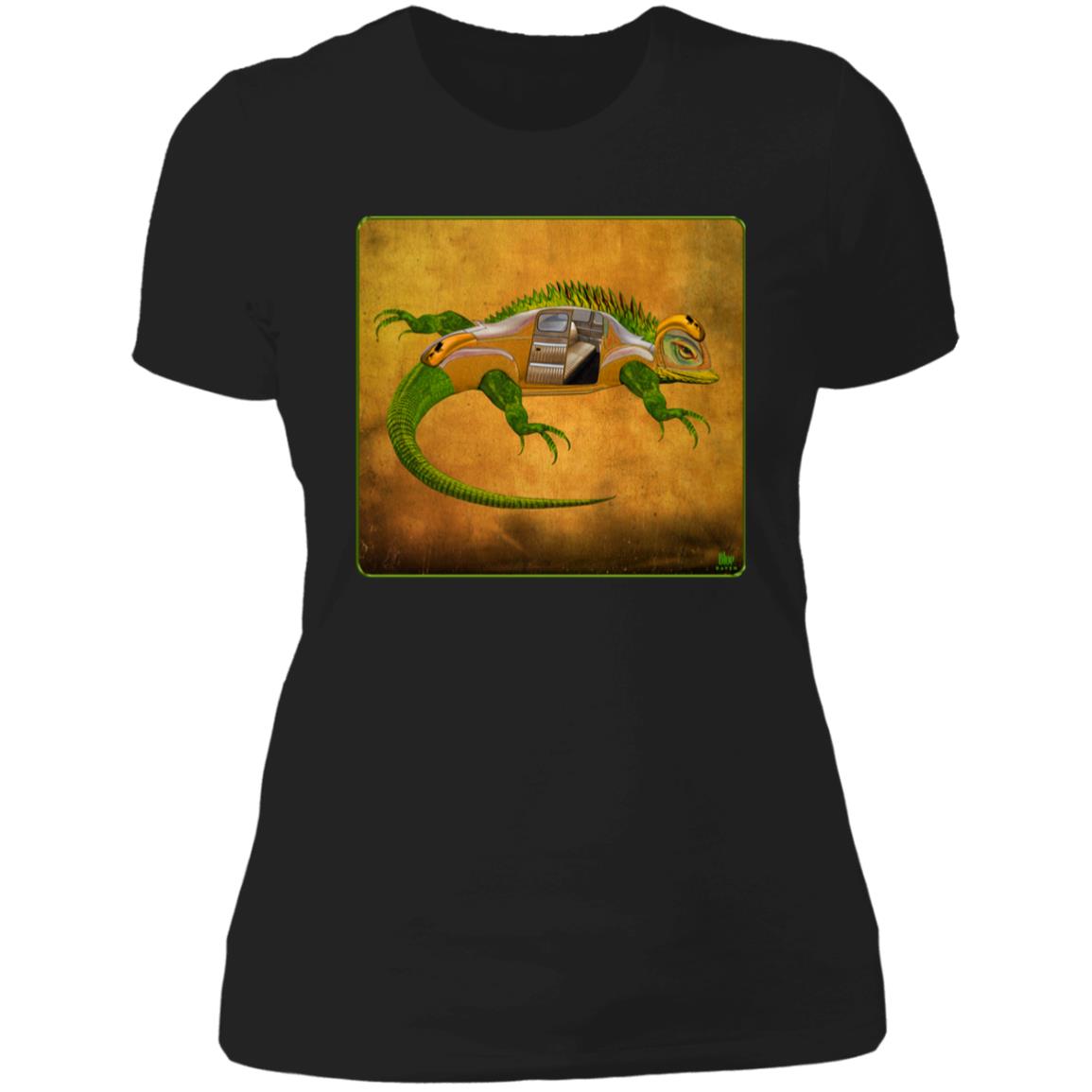 Uber Lizard - Green - Women's Fitted T-Shirt