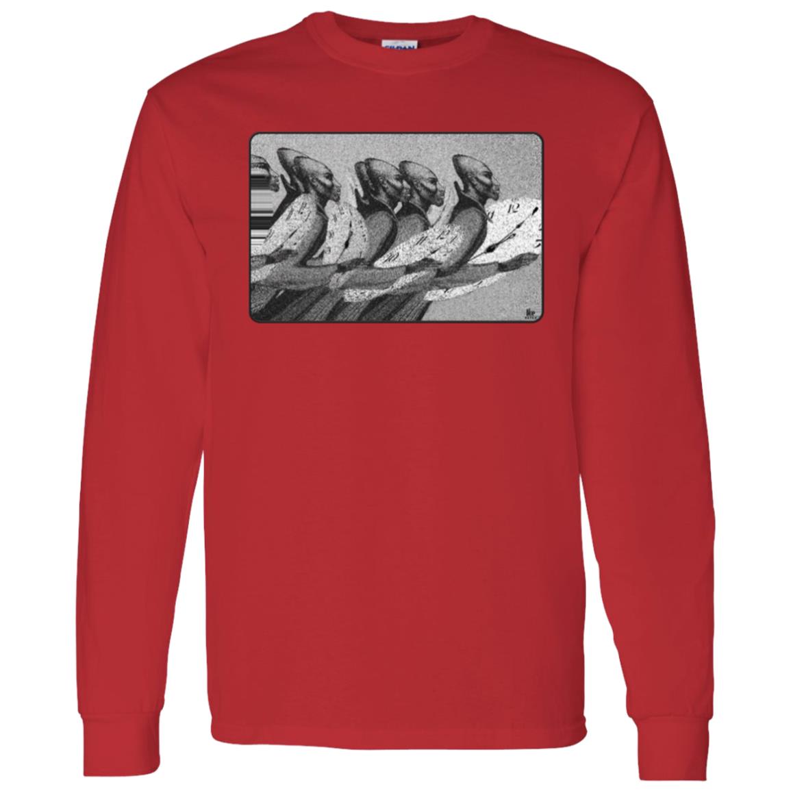 Time Marching On - B&W - Men's Long Sleeve T-Shirt