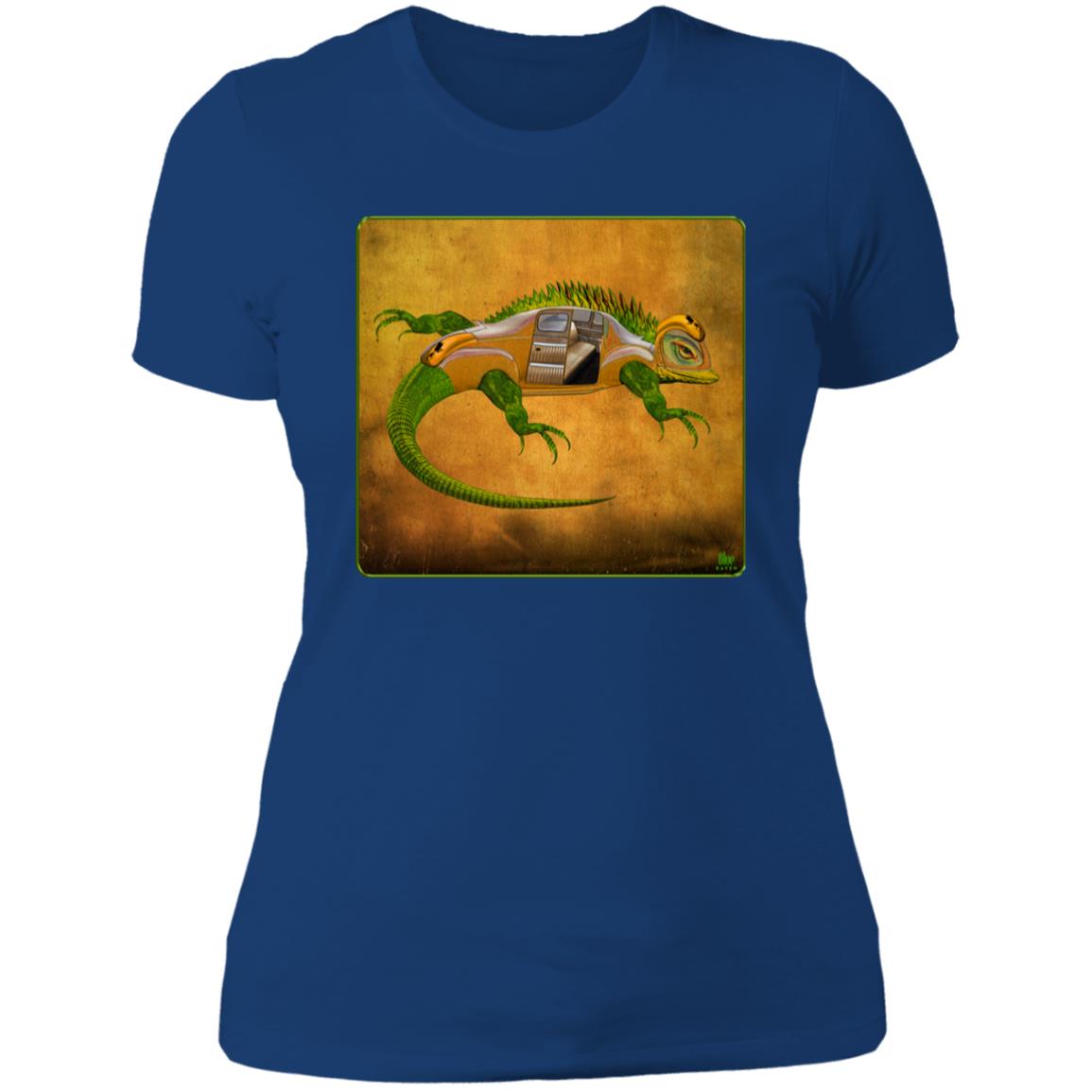 Uber Lizard - Green - Women's Fitted T-Shirt