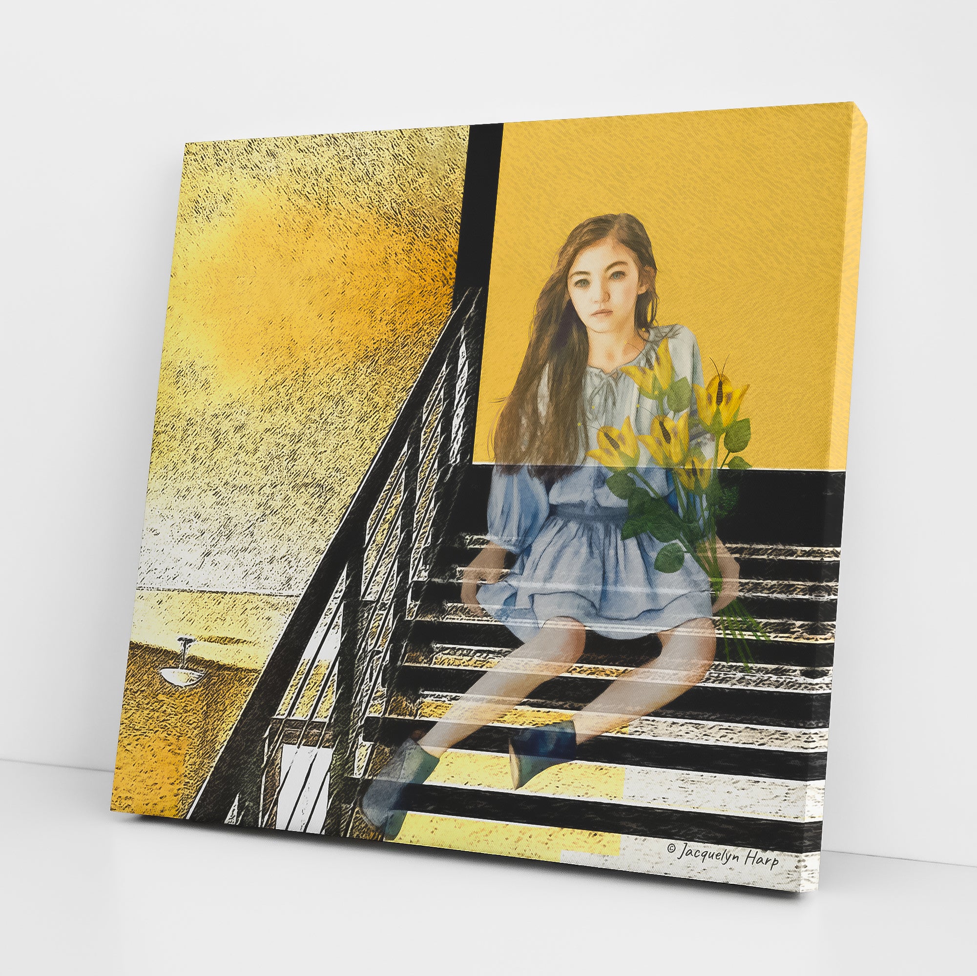 Ghost On My Stairs - Canvas Art