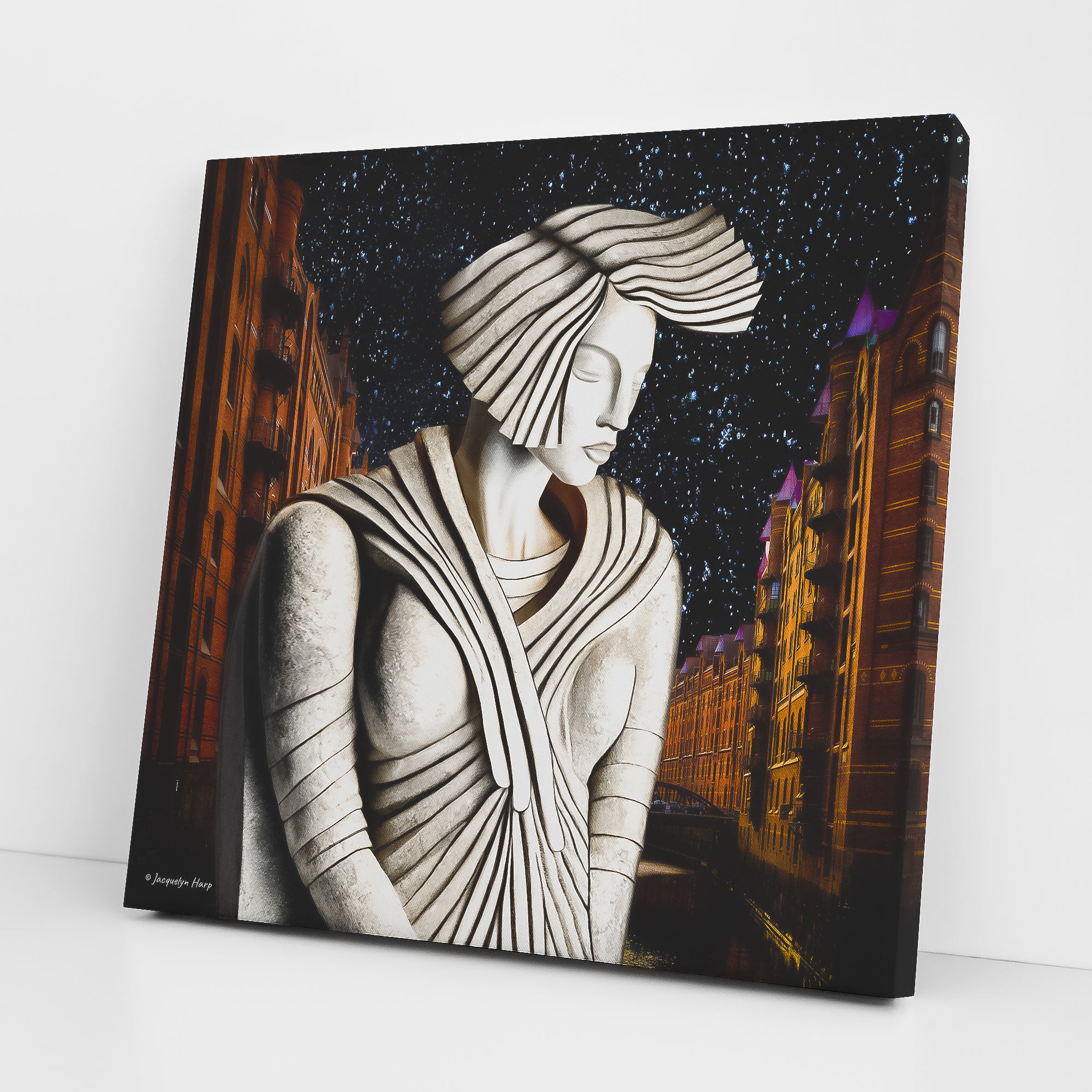 Granite Guardian Of The City - Canvas Art