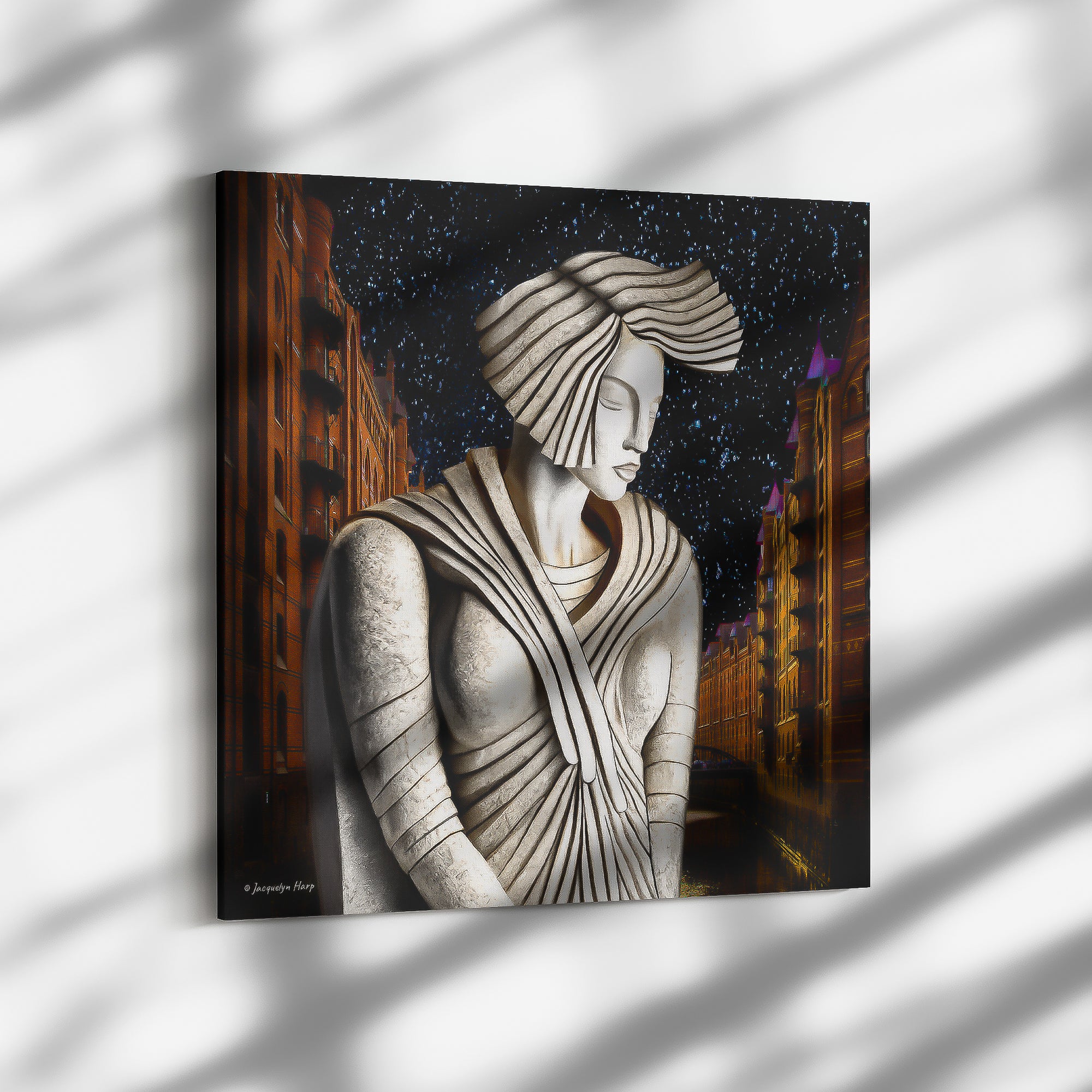 Granite Guardian Of The City - Canvas Art