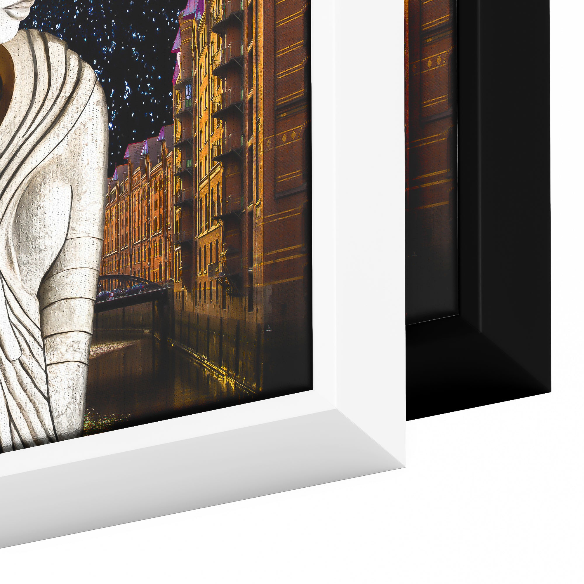 Granite Guardian Of The City - Framed Art