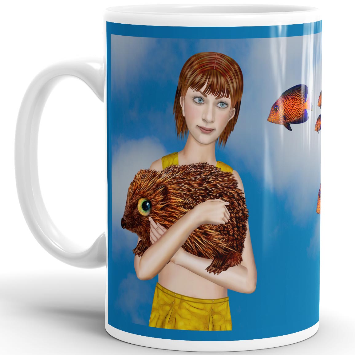 Hana Find The Fish - 15oz White Mug