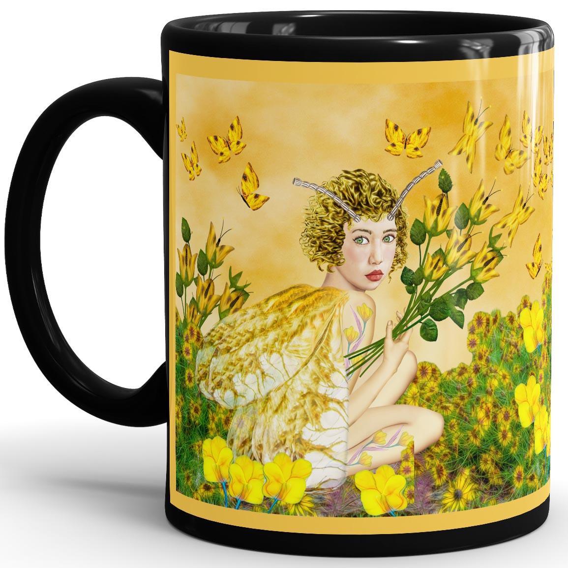 Making Butterflies - 11oz Black Mug