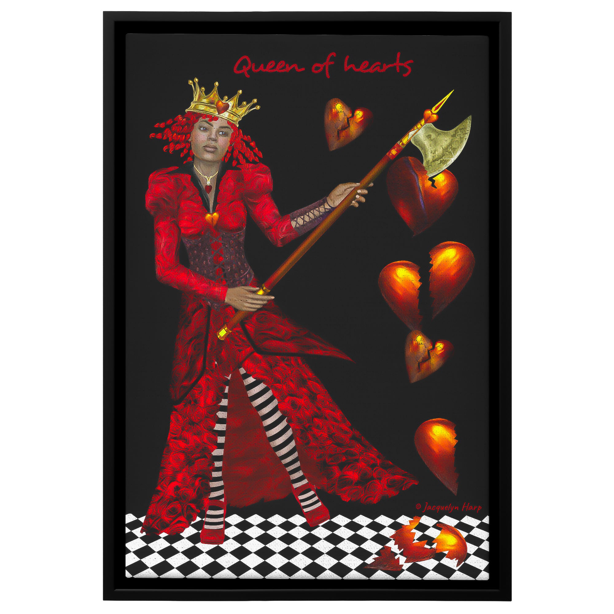 Queen Of Hearts - Framed Art