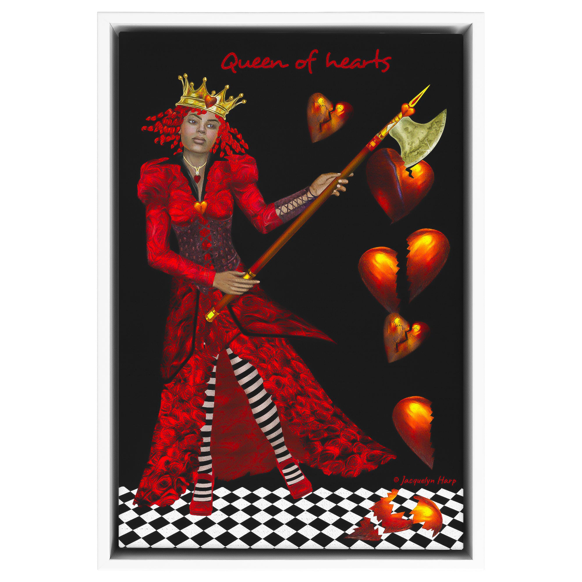 Queen Of Hearts - Framed Art