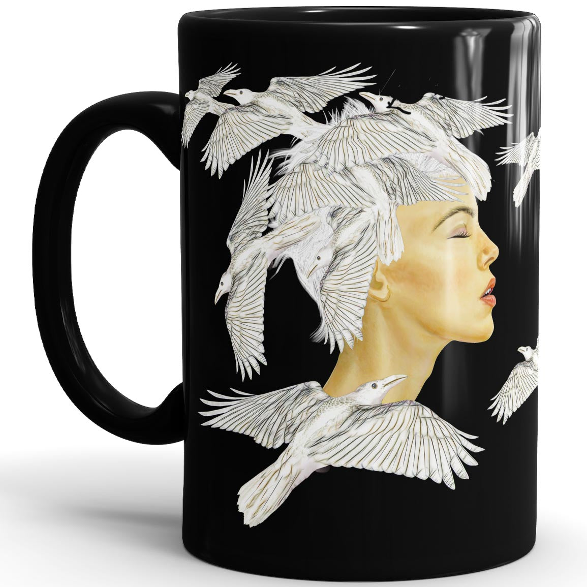 Raven Flight -15oz Black Mug