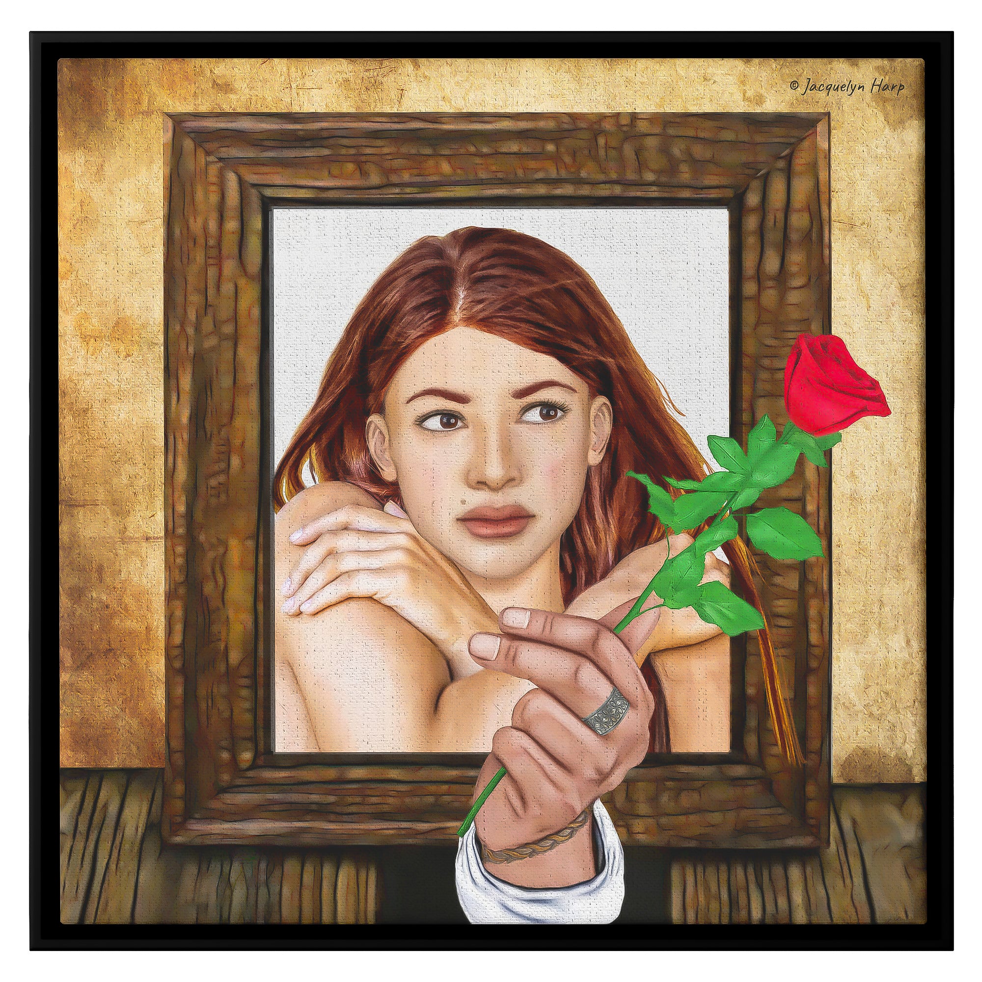 Red Rose - Framed Art