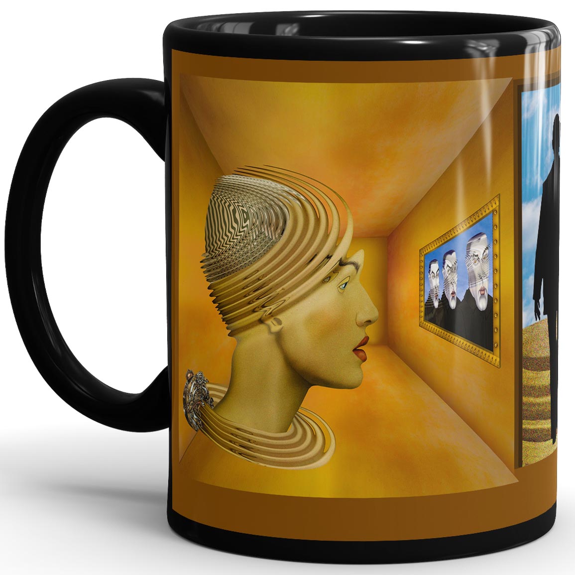 Scenes From The Future No. 2 - 11oz Black Mug