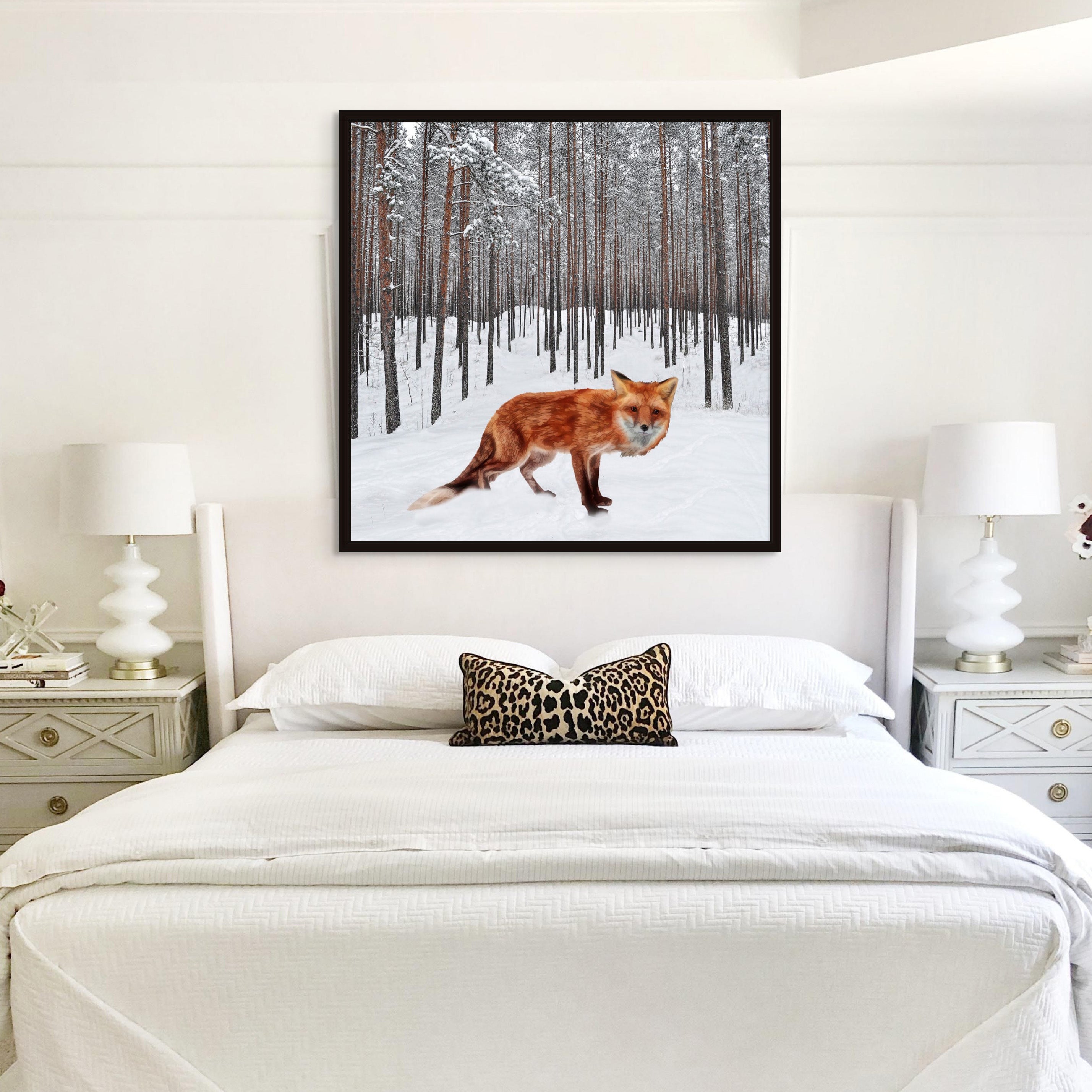 Snow Fox - Framed Art