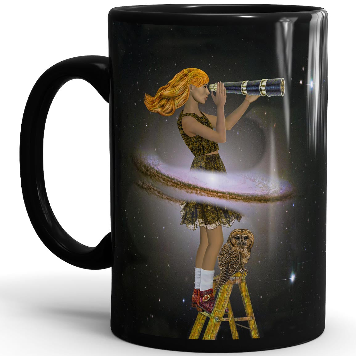 Stargazer -15oz Black Mug