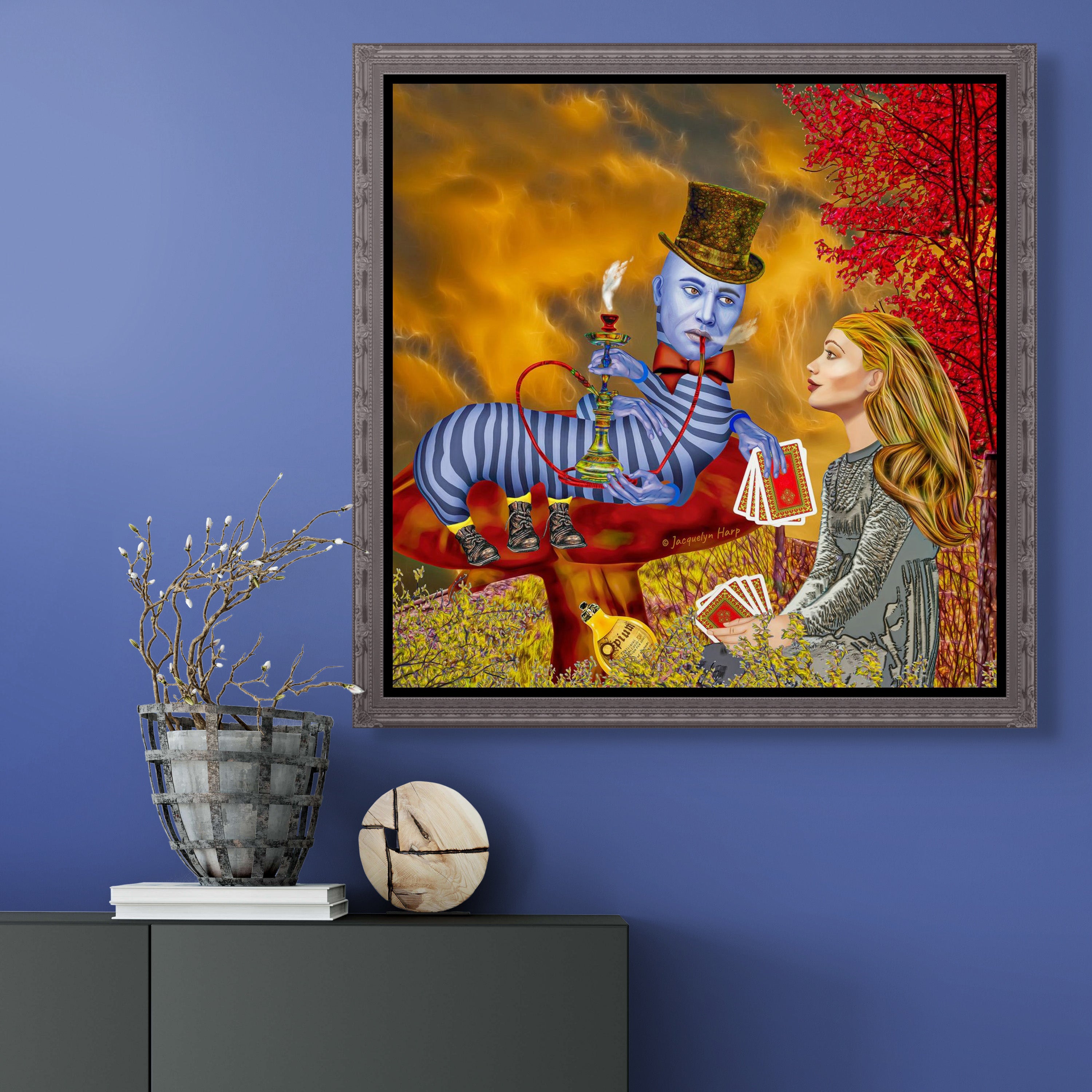 The Blue Caterpillar - Canvas Art