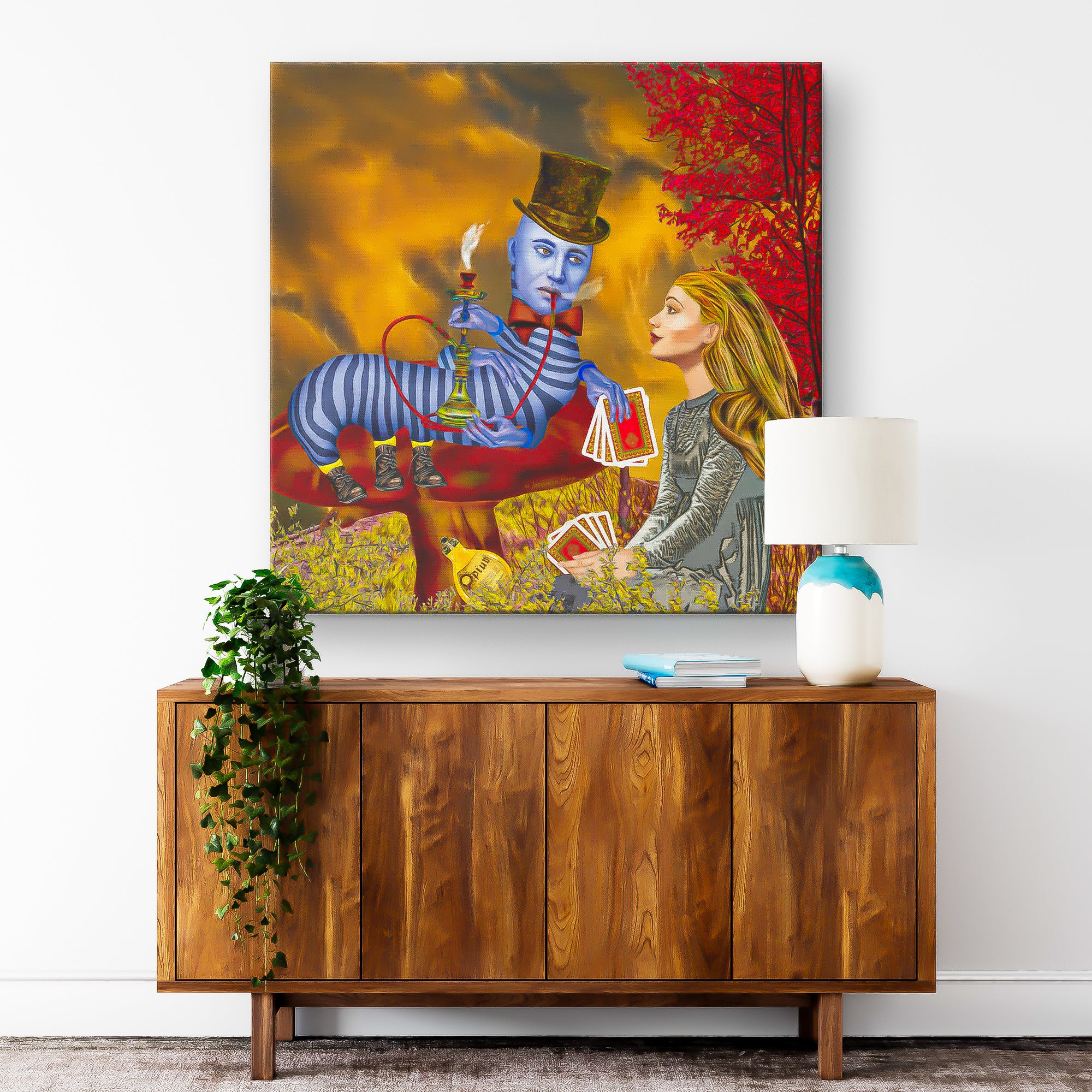 The Blue Caterpillar - Canvas Art