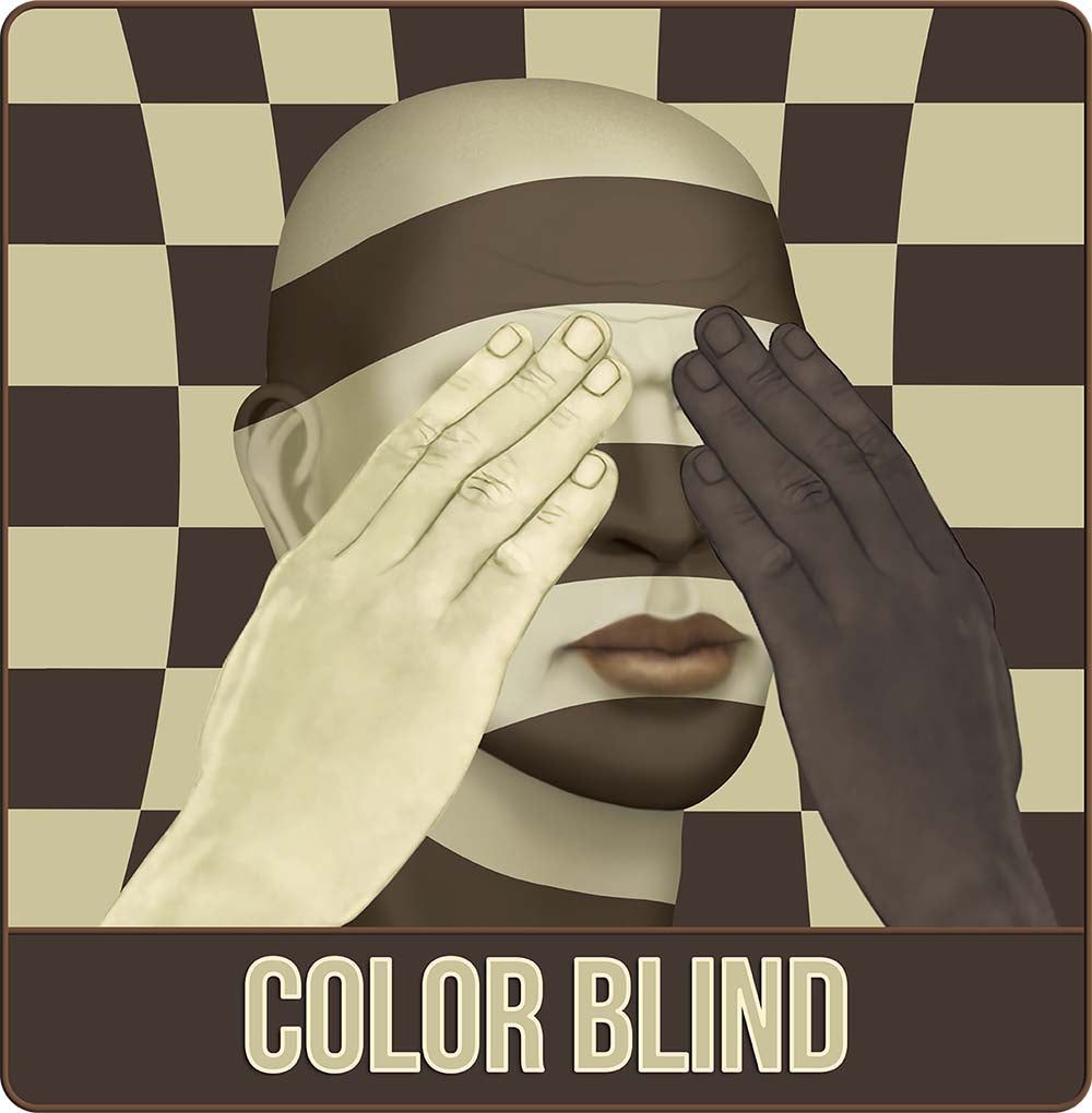 Color Blind - Text - Men's Heavyweight T-Shirt