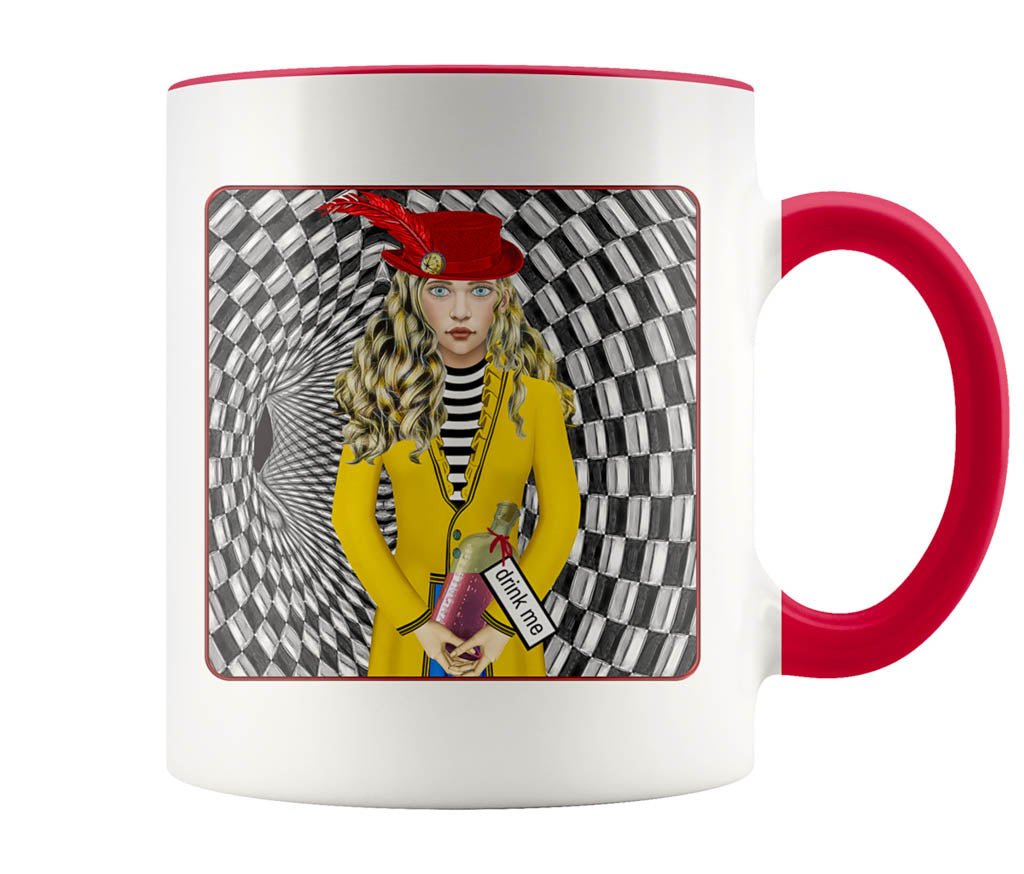Portrait Of Alice - 11 oz color accent mug