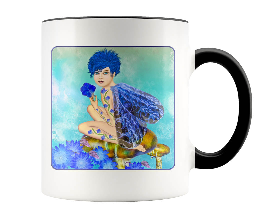 Blue Fairy - 11 oz color accent mug