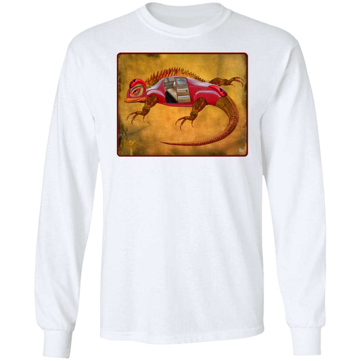 Uber Lizard - Red - Men's Long Sleeve T-Shirt