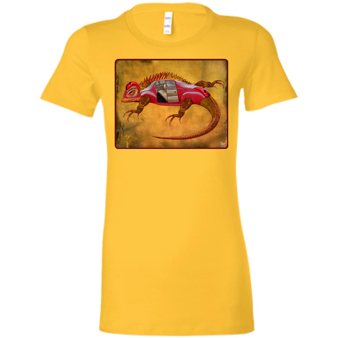 Uber Lizard - red - Women's Fitted T-Shirt