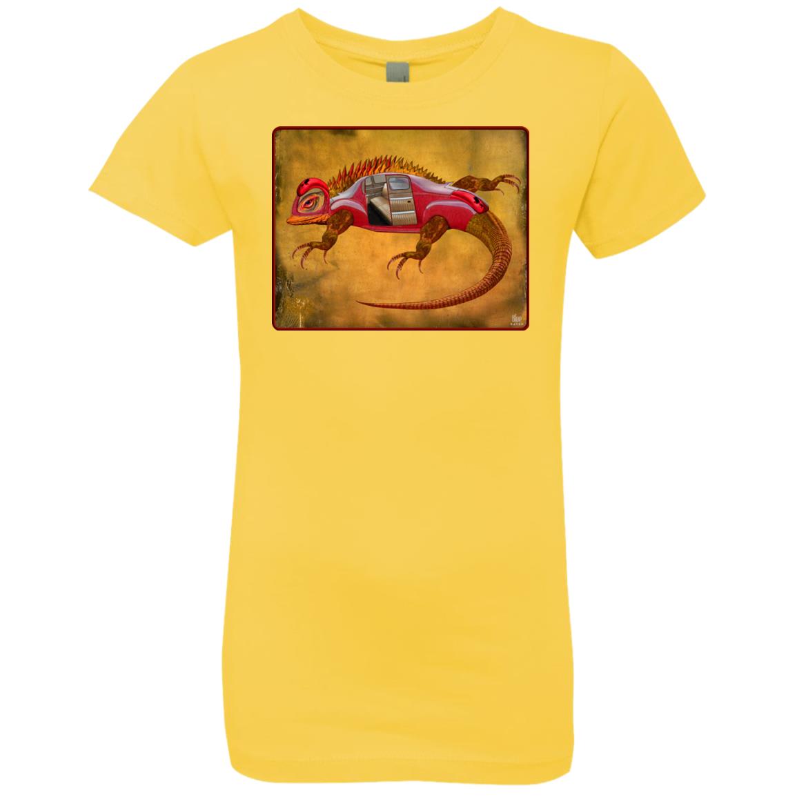 Uber Lizard - red - Girl's Premium Cotton T-Shirt